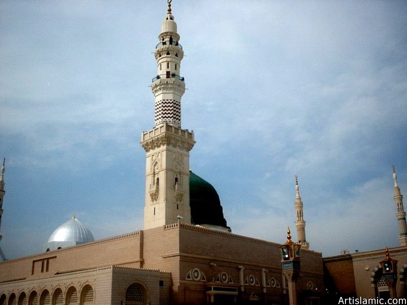 View of the Prophet Muhammad`s (saaw) Mosque (Masjed an-Nabawe) in Madina city of Saudi Arabia.
